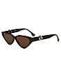 FENDI Women's FF Diamonds 57mm Cat Eye Sunglasses - Image 4