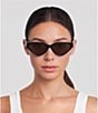FENDI Women's FF Diamonds 57mm Cat Eye Sunglasses - Image 5