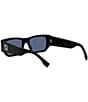 FENDI Men's FF Squared 54mm Rectangle Sunglasses, Color:Shiny Black/Blue - Image 4