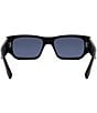FENDI Men's FF Squared 54mm Rectangle Sunglasses, Color:Shiny Black/Blue - Image 5