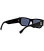 FENDI Men's FF Squared 54mm Rectangle Sunglasses, Color:Shiny Black/Blue - Image 6