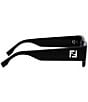 FENDI Men's FF Squared 54mm Rectangle Sunglasses, Color:Shiny Black/Blue - Image 7