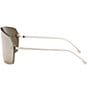 Color:Brown/Rose Gold - Image 3 - Unisex FENDI First 99mm Shield Sunglasses