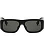 Color:Matte Black - Image 2 - Unisex Shadow 54mm Rectangle Sunglasses
