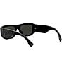Color:Matte Black - Image 4 - Unisex Shadow 54mm Rectangle Sunglasses