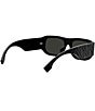 Color:Matte Black - Image 5 - Unisex Shadow 54mm Rectangle Sunglasses