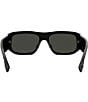 Color:Matte Black - Image 6 - Unisex Shadow 54mm Rectangle Sunglasses