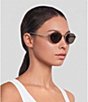 FENDI Unisex Fendi Sky 55mm Oval Mirrored Sunglasses - Image 3