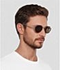 FENDI Unisex Fendi Sky 55mm Oval Mirrored Sunglasses - Image 5