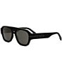 Color:Shiny Black - Image 1 - Unisex Fendigraphy 55mm Square Sunglasses