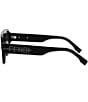 Color:Shiny Black - Image 3 - Unisex Fendigraphy 55mm Square Sunglasses