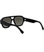 Color:Shiny Black - Image 4 - Unisex Fendigraphy 55mm Square Sunglasses