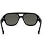 Color:Shiny Black - Image 5 - Unisex Fendigraphy 55mm Square Sunglasses
