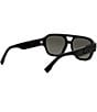 Color:Shiny Black - Image 6 - Unisex Fendigraphy 55mm Square Sunglasses