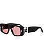 FENDI Unisex FF Squared 56mm Square Sunglasses - Image 1