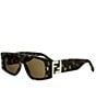 FENDI Unisex FF Squared 56mm Square Sunglasses - Image 1