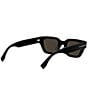 FENDI Unisex Selleria 50mm Rectangle Sunglasses, Color:Shiny Black/Brown - Image 5