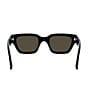 FENDI Unisex Selleria 50mm Rectangle Sunglasses, Color:Shiny Black/Brown - Image 6