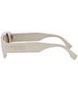 FENDI Unisex Signature 54mm Rectangle Sunglasses, Color:Shiny Beige/Nicotine - Image 2