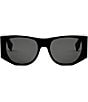 Color:Black - Image 2 - Women's Baguette 54mm Oval Sunglasses