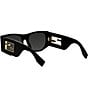 Color:Black - Image 4 - Women's Baguette 54mm Oval Sunglasses