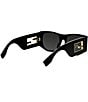 Color:Black - Image 6 - Women's Baguette 54mm Oval Sunglasses