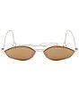 Color:Endura Gold - Image 2 - Women's Baguette 57mm Oval Sunglasses