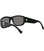Color:Grey - Image 6 - Women's Baguette 57mm Rectangle Sunglasses