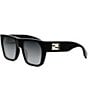Color:Black - Image 1 - Women's Baguette 57mm Square Sunglasses