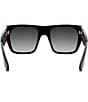 Color:Black - Image 3 - Women's Baguette 57mm Square Sunglasses
