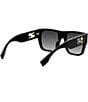 Color:Black - Image 4 - Women's Baguette 57mm Square Sunglasses