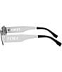 FENDI Women's Fendi Cut Out 55mm Geometric Statement Sunglasses, Color:Shiny Palladium - Image 2