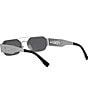 FENDI Women's Fendi Cut Out 55mm Geometric Statement Sunglasses, Color:Shiny Palladium - Image 3