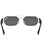 FENDI Women's Fendi Cut Out 55mm Geometric Statement Sunglasses, Color:Shiny Palladium - Image 4