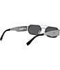 FENDI Women's Fendi Cut Out 55mm Geometric Statement Sunglasses, Color:Shiny Palladium - Image 5