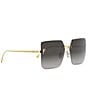 Color:Gold/Grey - Image 1 - Women's FENDI First 59mm Geometric Square Sunglasses