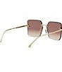 FENDI Women's FENDI First 59mm Geometric Square Sunglasses, Color:Gold/Antique Rose Peach - Image 5