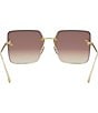FENDI Women's FENDI First 59mm Geometric Square Sunglasses, Color:Gold/Antique Rose Peach - Image 6