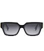 Color:Black - Image 2 - Women's FENDI First 63mm Rectangle Sunglasses