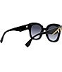 Color:Black - Image 3 - Women's FENDI First 63mm Square Sunglasses