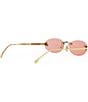 FENDI Women's Fendi First Crystal 54mm Oval Sunglasses, Color:Gold/Bordeaux - Image 6