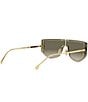 Color:Gold - Image 3 - Women's FENDI First 99mm Rectangle Shield Sunglasses
