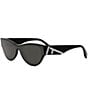 Color:Shiny Black - Image 1 - Women's FENDI First Round Sunglasses