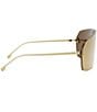 Color:Gold - Image 5 - Women's Fendi First Shield Rectangle Sunglasses