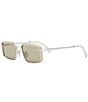 Color:Cream - Image 1 - Women's FENDI First Sight 53mm Rectangle Sunglasses