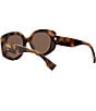 Color:Shiny Classic Havana - Image 4 - Women's FENDI Roma 51mm Havana Round Sunglasses