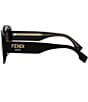 Color:Shiny Black - Image 3 - Women's FENDI Roma 51mm Round Sunglasses