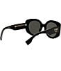 Color:Shiny Black - Image 6 - Women's FENDI Roma 51mm Round Sunglasses
