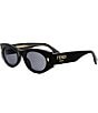 Color:Black - Image 1 - Women's Fendi Roma 52mm Oval Sunglasses
