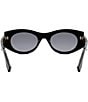 Color:Black - Image 4 - Women's Fendi Roma 52mm Oval Sunglasses